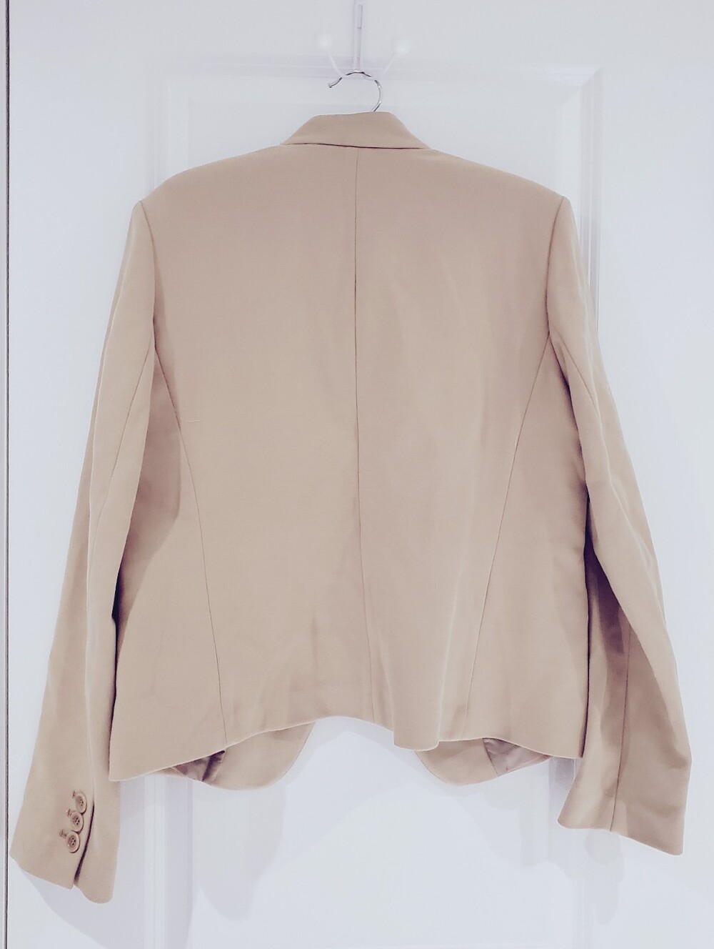 NWT TALBOTS Camel Curved Stand Collar Blazer - Picture 3 of 11